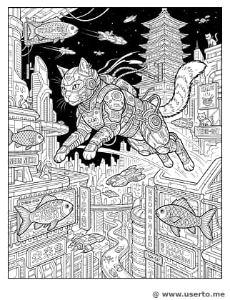 Persecución en la azotea del gato cíber