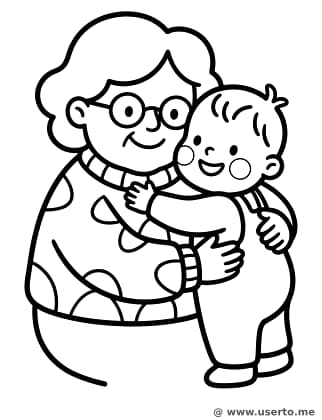 할머니의 따뜻한 포옹