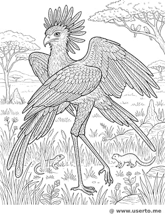 Der Wächter-Sekretär-Vogel