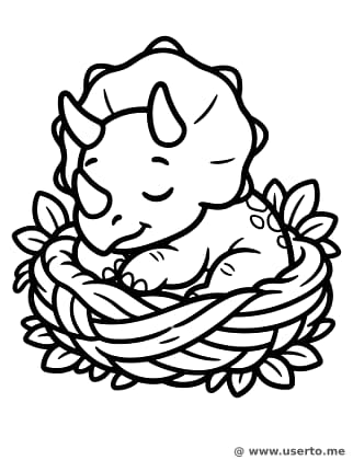 Sleepy Baby Triceratops