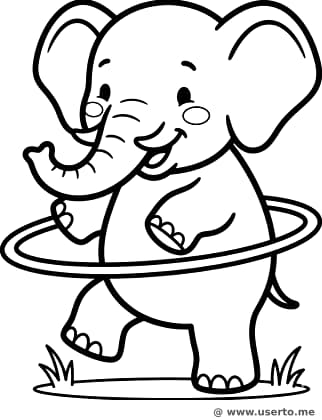 Elephant Hula Hoop Fun