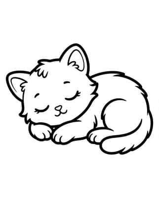 Sleeping Baby Kitten