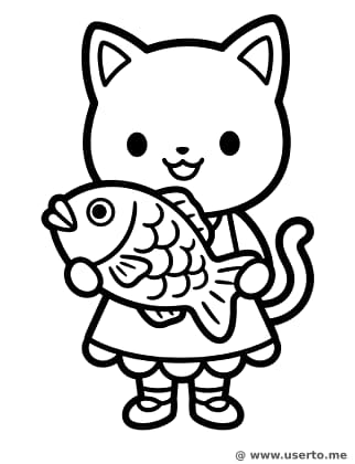 Der leckere Snack des magischen Katzenmädchens