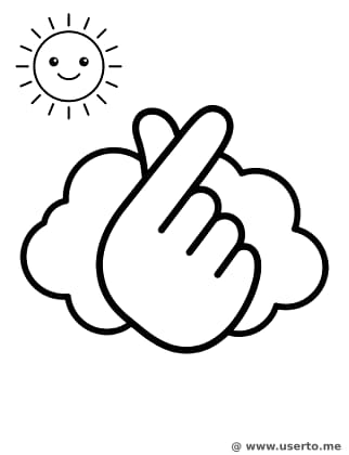Nuvens de Coração de Dedos