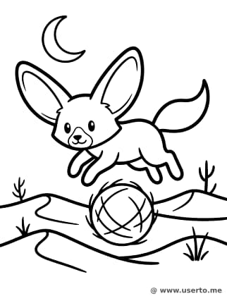 Der Wüstenfuchs und das Tumbleweed