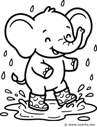 Der Regentag des kleinen Elefanten