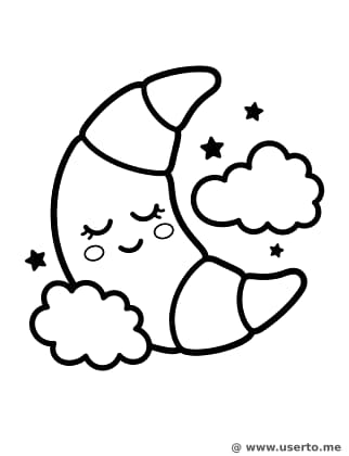 Cheerful Croissant Moon