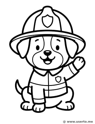 소방관 강아지