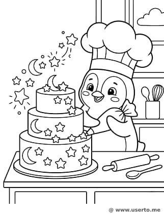 Pinguins Sternen-Kuchen