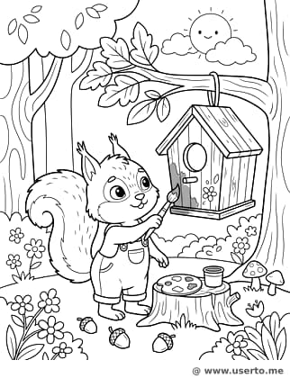 O Esquilo Artista Criativo