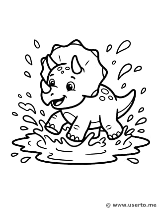 Triceratops Puddle Splash