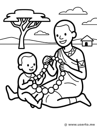 Masai-Perlen teilen
