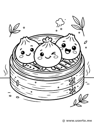 Cesta de Dumplings Piscando