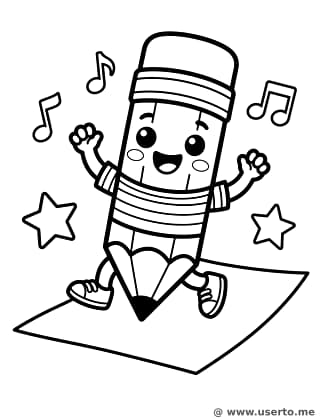 춤추는 행복한 연필