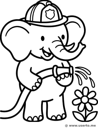 Brave Elephant Firefighter