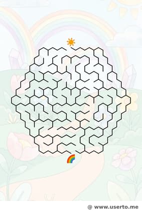 햇살의 무지개 프리즘 정원