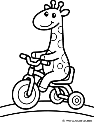 세발자전거 타는 기린