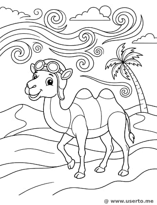 Mutiges Kamel im Sandsturm