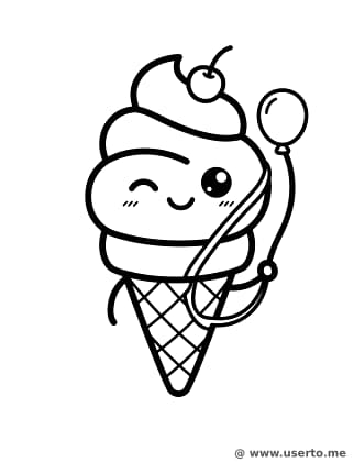 풍선을 든 아이스크림