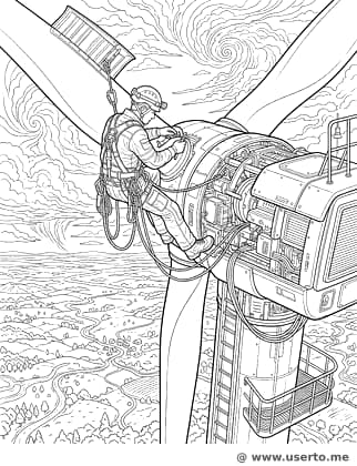 Sky-High Wind Power Engineer