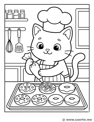 Donut-Party des Katzenbäckers