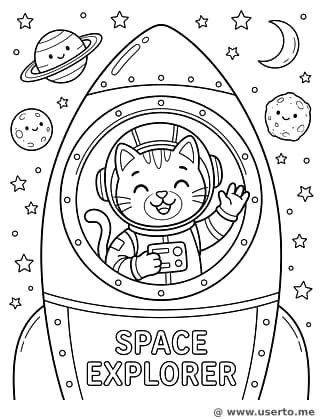 Space Explorer Cat