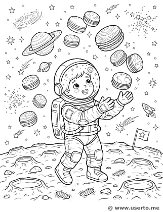 Piquenique Galáctico de Macarons