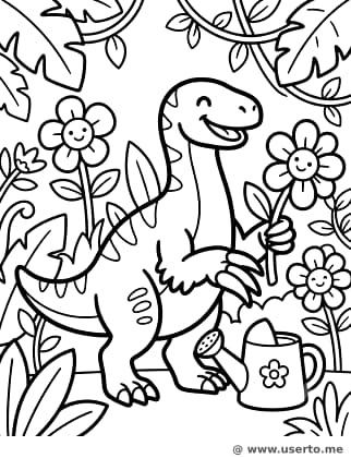 Therizinosaurus Gardening Giant Flowers