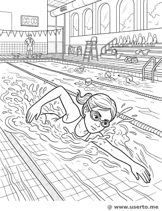 Champion Swimmer Splash