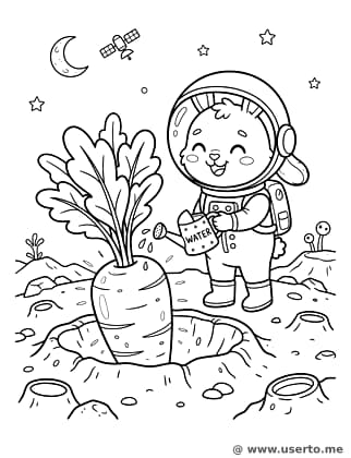 Conejito Jardinero Espacial