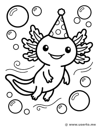 O Axolote Feliz na Festa