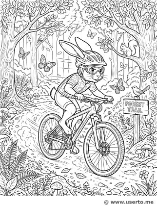 Ganador de la carrera ciclista del bosque