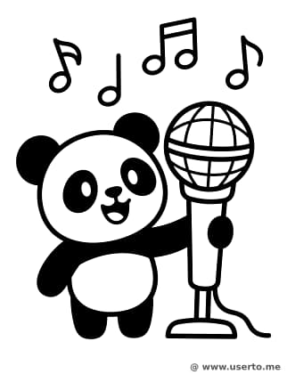 Cute Panda Pop Star