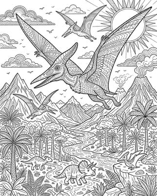 하늘을 나는 프테라노돈