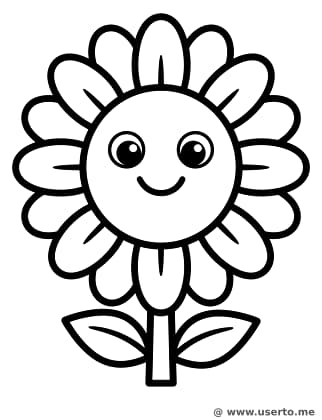 Girassol Feliz e Sorridente