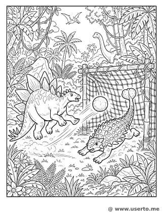 Prehistoric Soccer Match