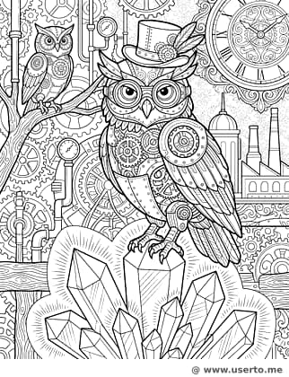 Der Steampunk-Eulenforscher