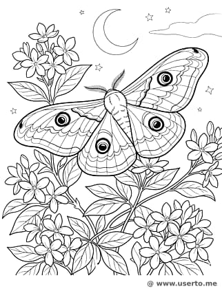 달빛 정원의 산누에나방