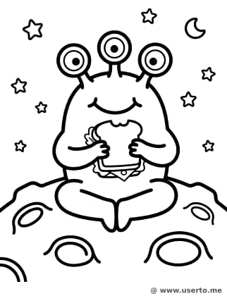Friendly Alien's Moon Picnic