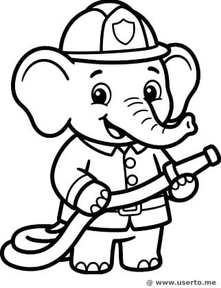 Feuerwehrmann Elefant hilft gern