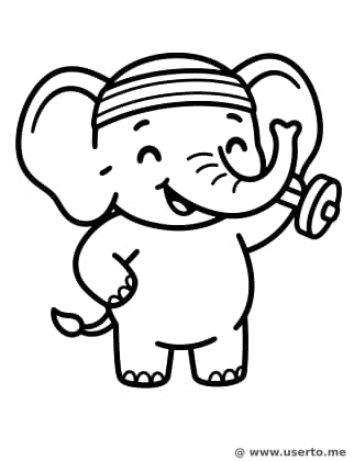 Strong Elephant Calf