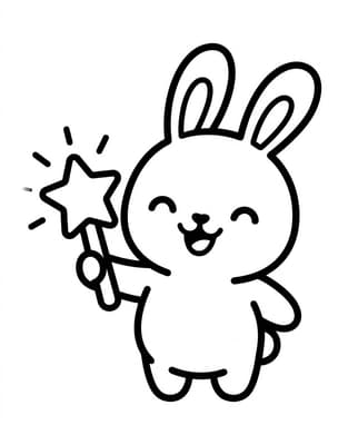 Bunny with Star Lightstick