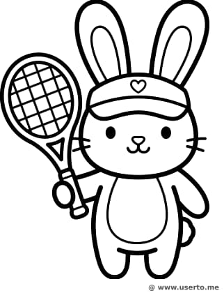 Hopping Tennis Bunny
