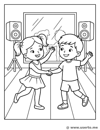 K-Pop 댄스 연습 중