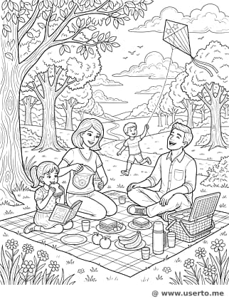 신나는 가족 공원 소풍