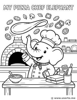 피자 요리사 코끼리