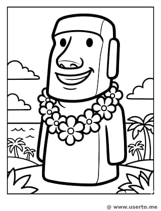 Blumenparty beim fröhlichen Moai