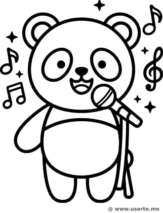 Panda Fofo Cantor de K-Pop