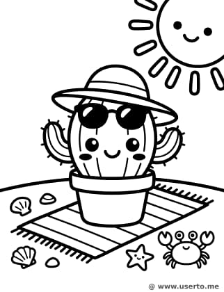Sommerkaktus am Strand
