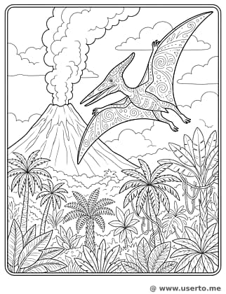 Pterodactyl's Volcanic Adventure